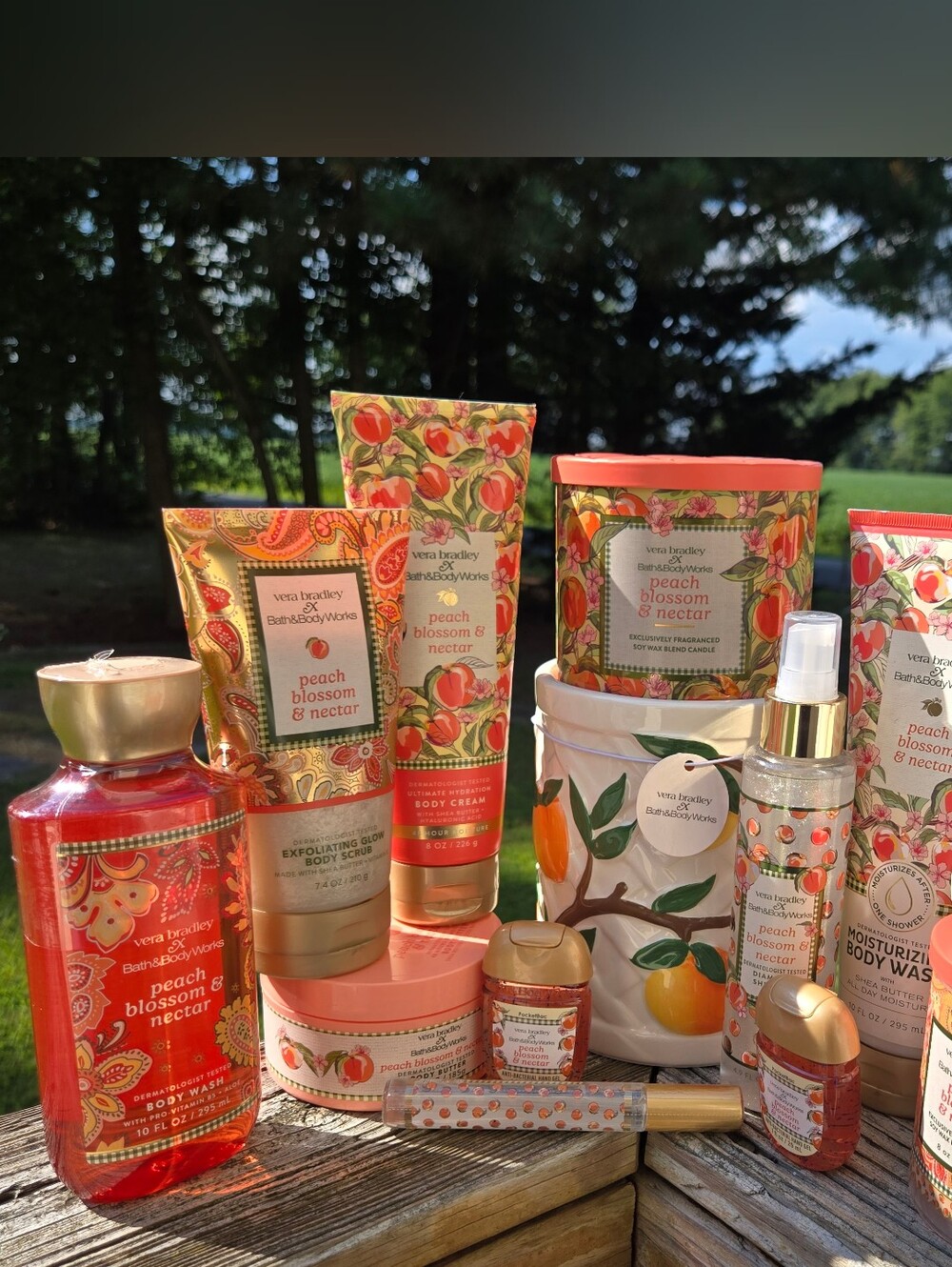 Vera Bradley Peach Blossom & Nectar Body Care Set - Peach